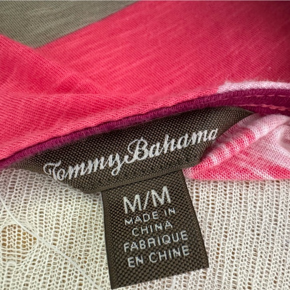 Tommy Bahama Pearl Stripe Maxi Dress in cherry pink jewel tones tank maxi Sz M - Picture 8 of 11